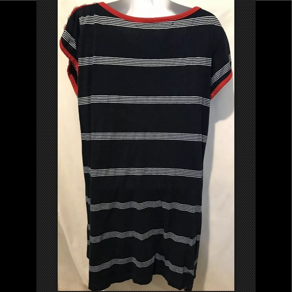 KNITTED DOVE Dress Tunic Striped Nautical Shift - Picture 5 of 8